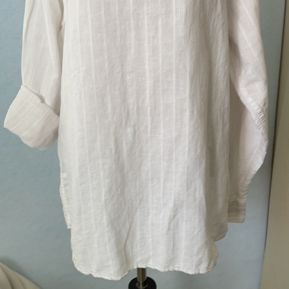 Structure Long Sleeve Open V-Collar Tunic - Picture 3 of 11